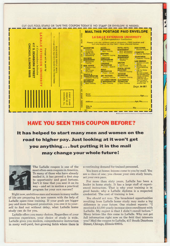 Daredevil #106 back cover