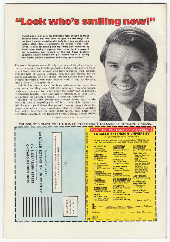 Daredevil 112 back cover