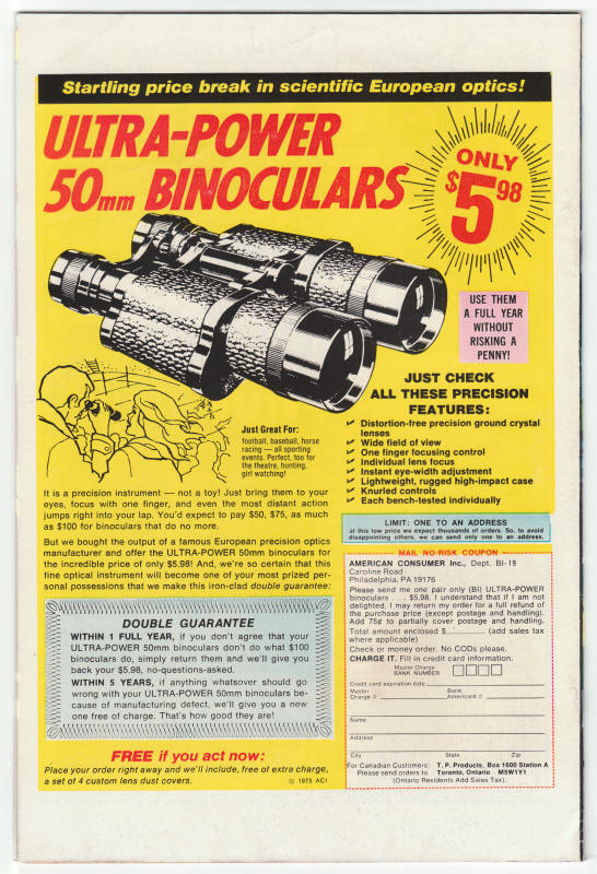 Daredevil 126 back cover