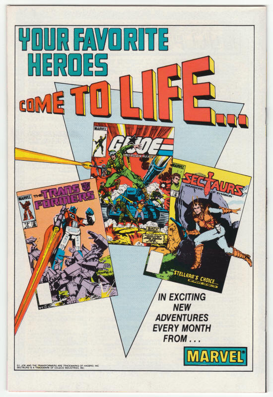 Daredevil #228 back cover