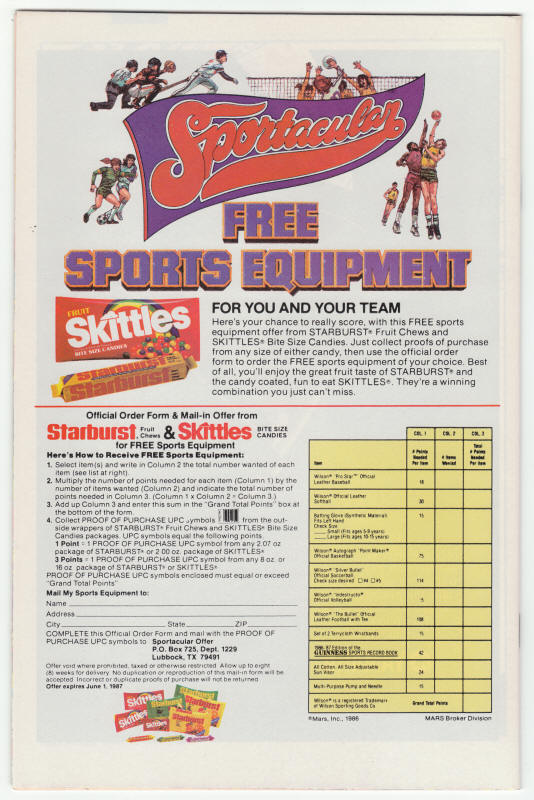 Daredevil #236 back cover