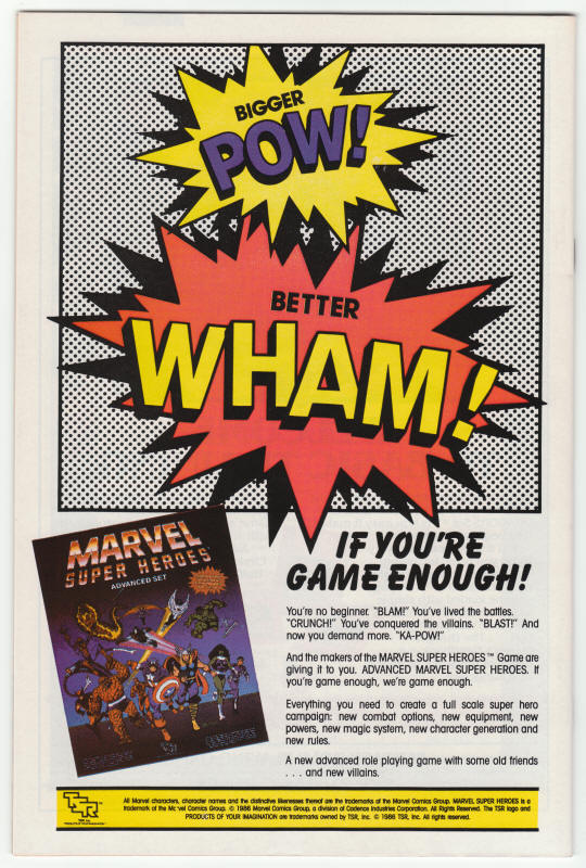 Daredevil #241 back cover