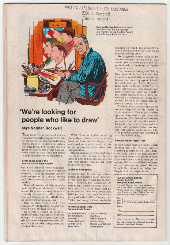 Daredevil #57 back cover