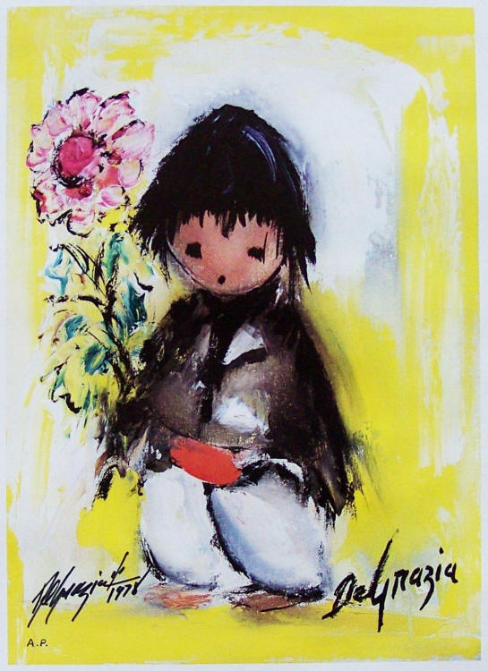 Ted DeGrazia Wandas Little Boy Signed Print
