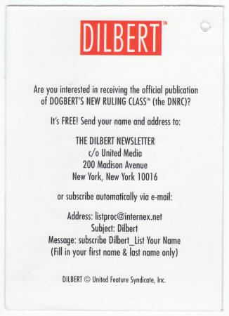 Dilbert Toy Tag Card