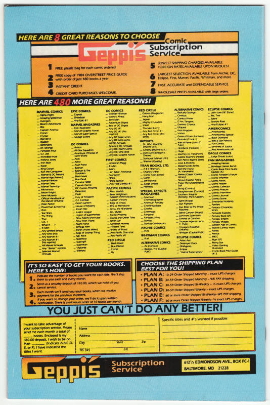 E-Man #7 back cover