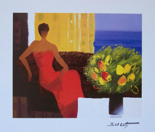 Emile Bellet Interieur Seriolithograph