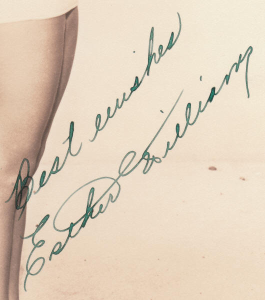 Esther Williams Autograph Close-up