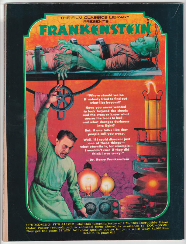 Famous Monsters Of Filmland #124 back cover