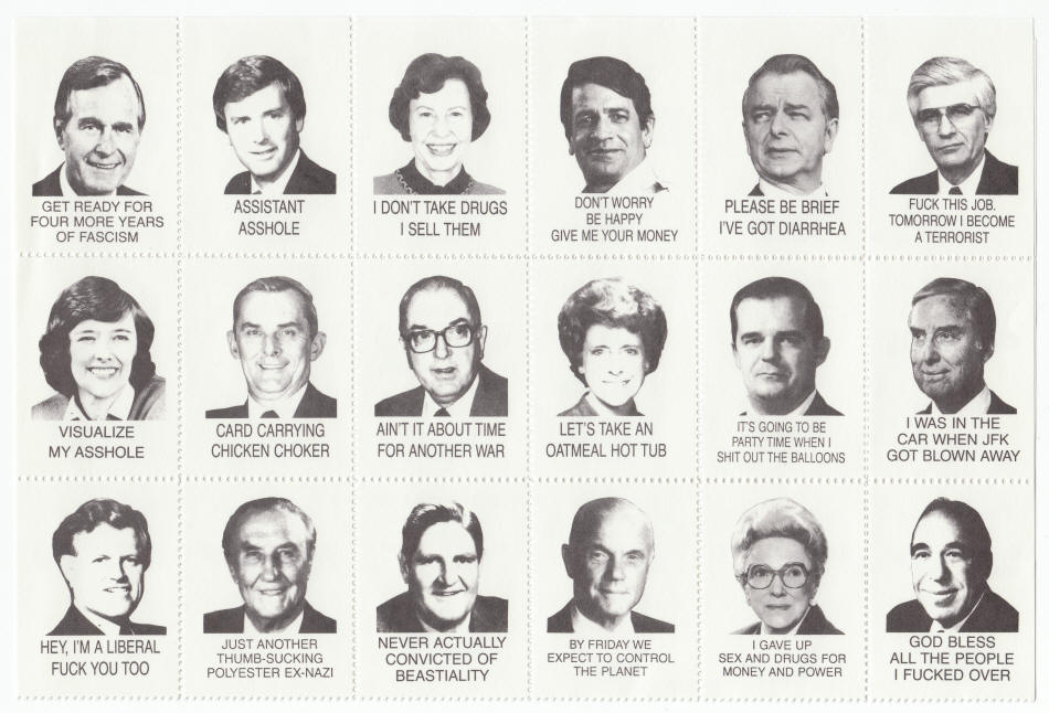 Famous People Insult Stamps