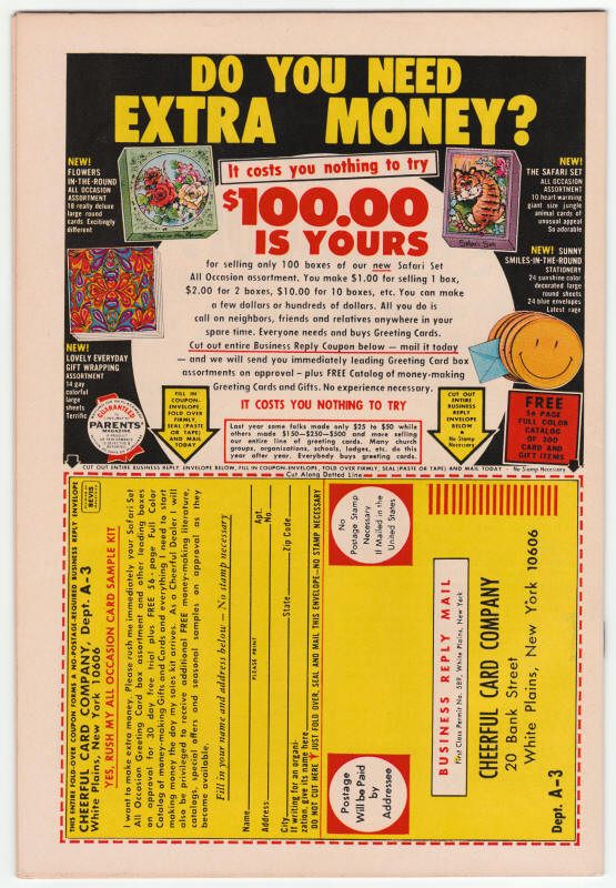 Fantastic Four #120 back cover