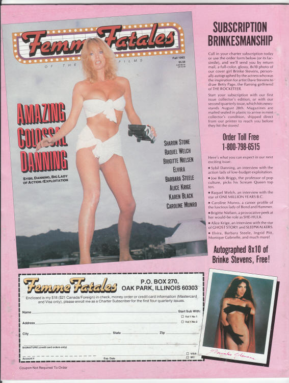 Femme Fatales Volume 1 #1 back cover