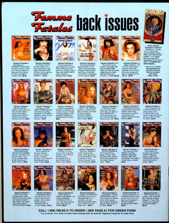 Femme Fatales Volume 10 #2 back cover
