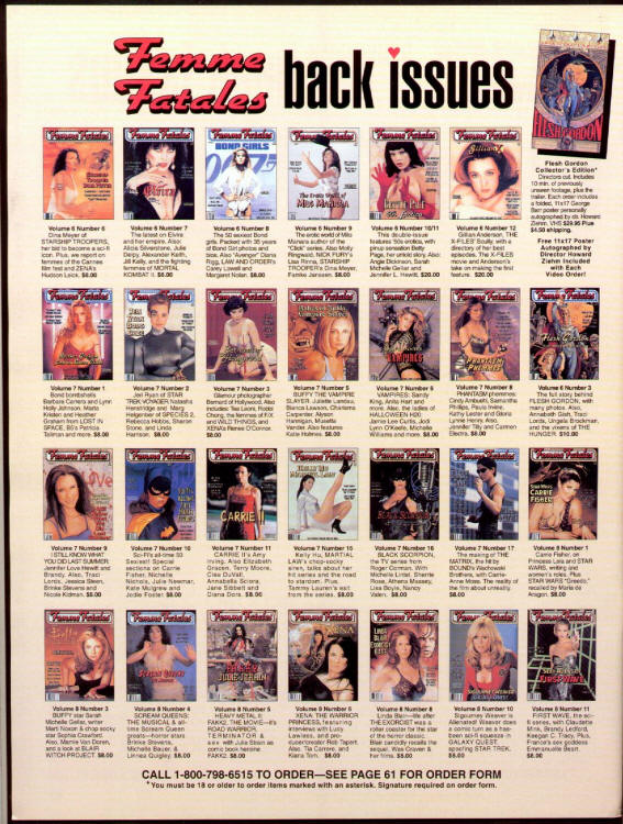 Femme Fatales Volume 10 #3 back cover