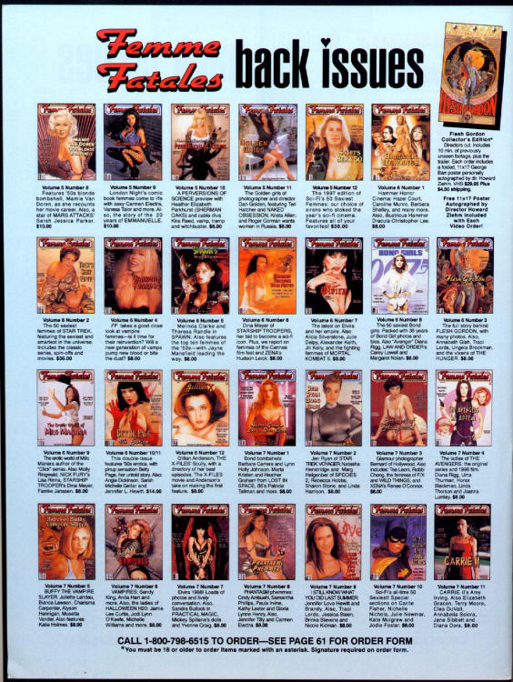 Femme Fatales Volume 8 #9 back cover