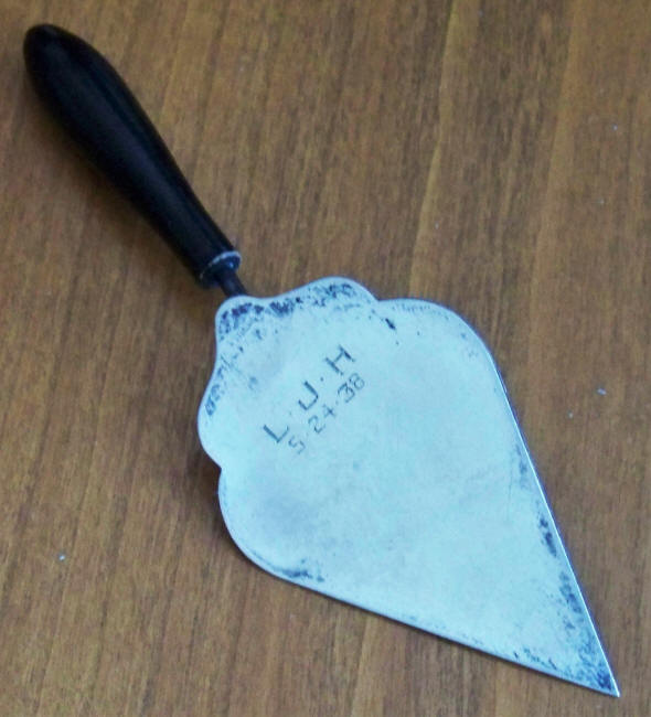 Freemason Ocean Park Lodge 369 Trowel bottom