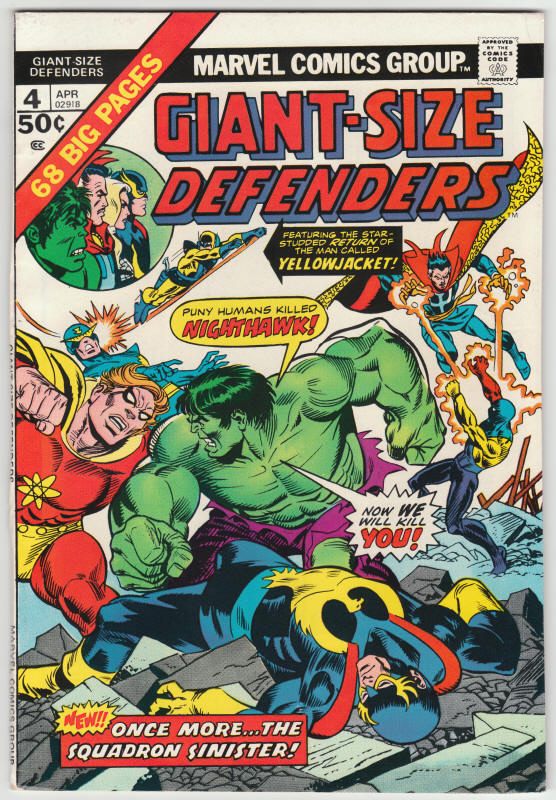 Giant Size Defenders #4 front cover