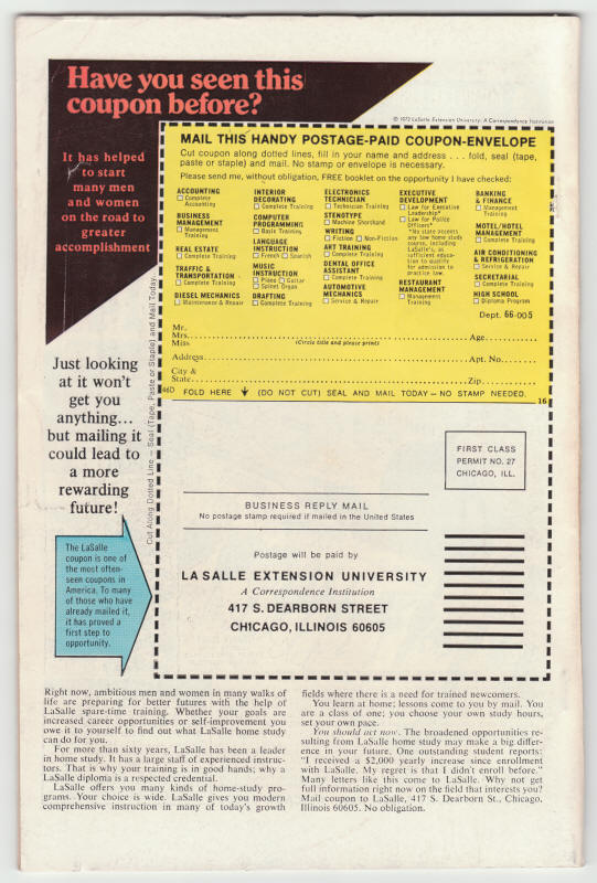 Giant-Size Man-Thing #5 VF- back cover