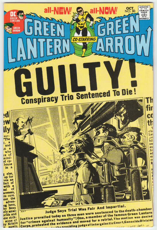 Green Lantern Green Arrow #3 back cover
