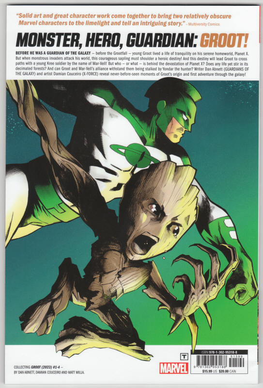 Groot Uprooted back cover
