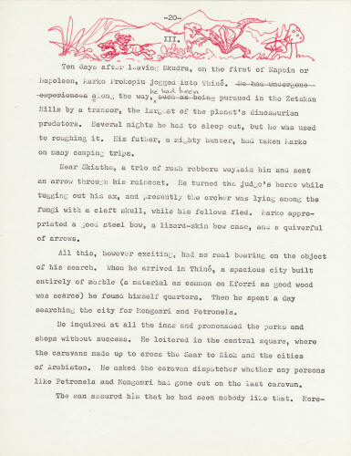 Kelly Freas artwork Heretic In A Balloon manuscript page 20 Kelly Freas artwork Heretic In A Balloon manuscript page 20