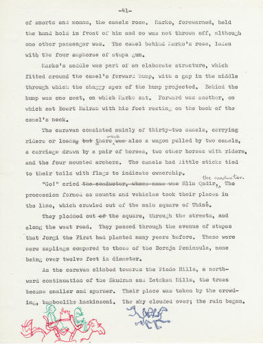 Kelly Freas artwork Heretic In A Balloon manuscript page 41 Kelly Freas artwork Heretic In A Balloon manuscript page 41
