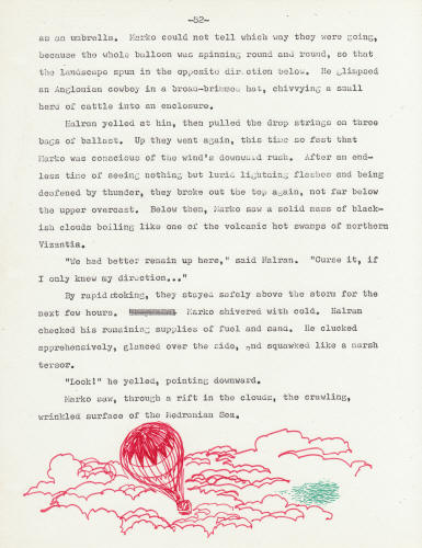 Kelly Freas artwork Heretic In A Balloon manuscript page 82 Kelly Freas artwork Heretic In A Balloon manuscript page 82