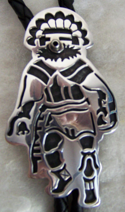 Hopi Silver Kachina Bolo Tie