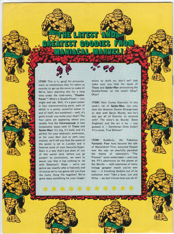 The Mighty World Of Marvel #193 back cover