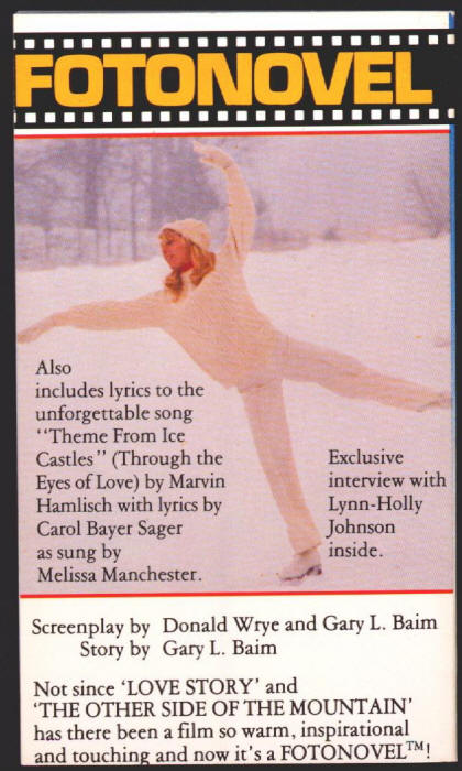 Ice Castles Fotonovel back cover