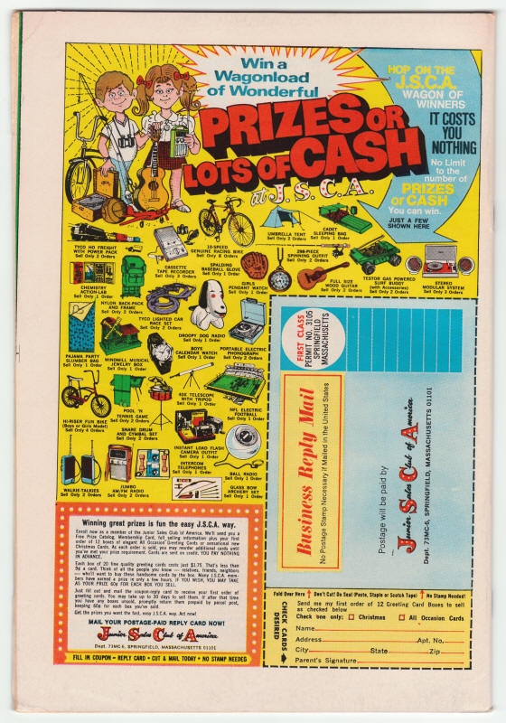 Incredible Hulk #168 back cover