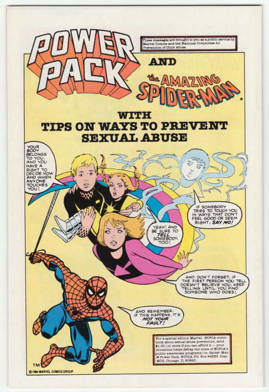 Incredible Hulk #320 back cover