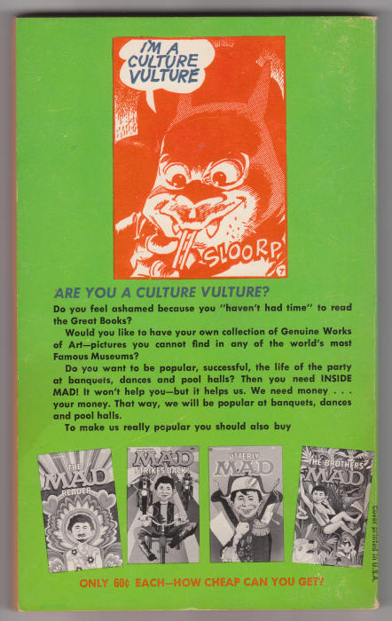 Inside Mad back cover