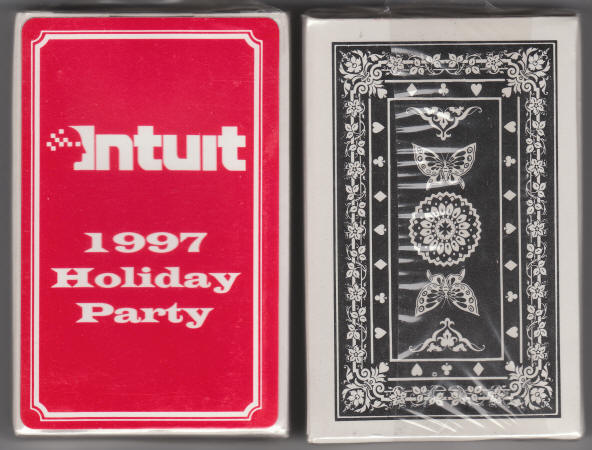 Intuit 1997 Holiday Party Playing Cards front back
