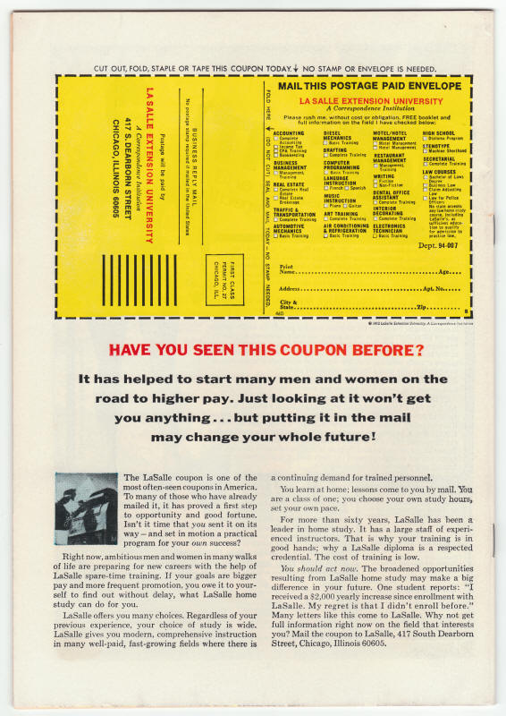 Iron Man #64 back cover