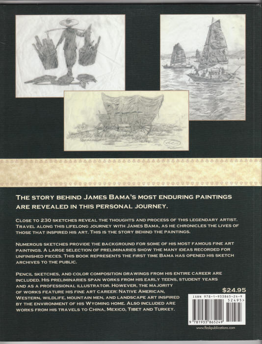 James Bama Sketchbook back cover