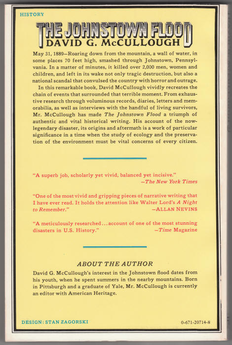 The Johnstown Flood back cover