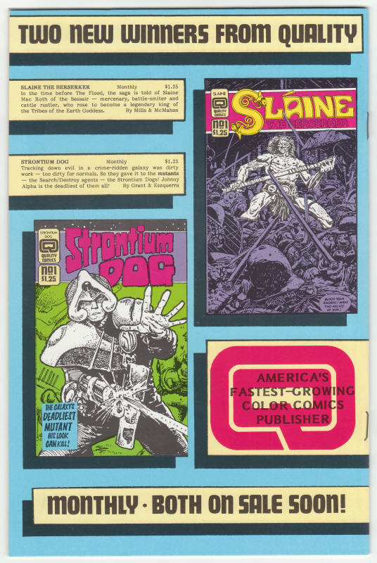 Judge Dredd Volume 2 #7 1986 back cover