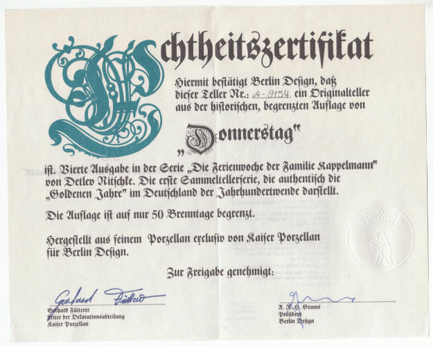 Holiday Week Of The Family Kappelmann Thursday COA