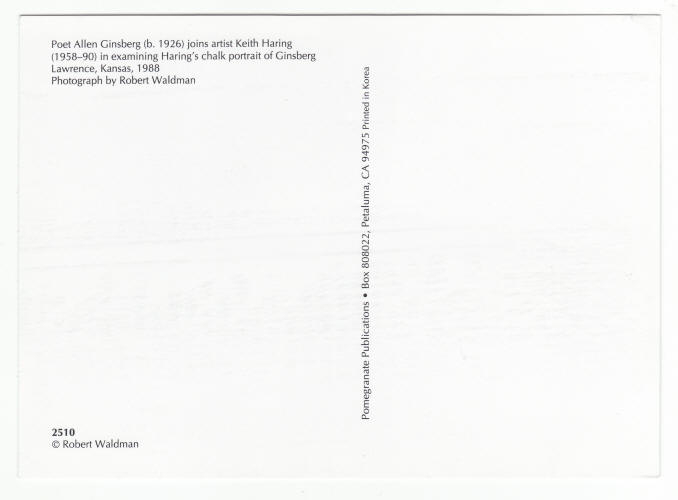 Keith Haring Allen Ginsberg Post Card