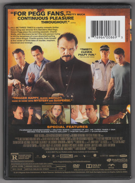 Kill Me Three Times DVD back