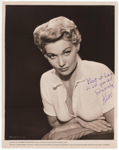 Kim Novak Autographed Movie Still