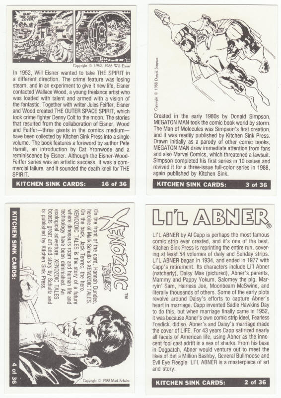 1988 Kitchen Sink Press 20th Anniversary Cards