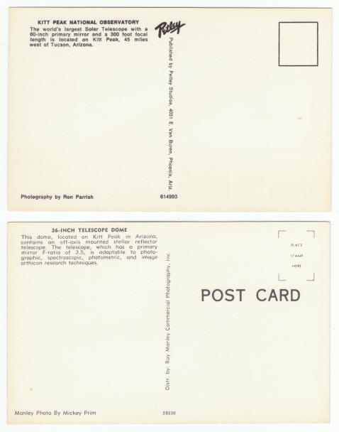 Kitt Peak Observatory Post Cards