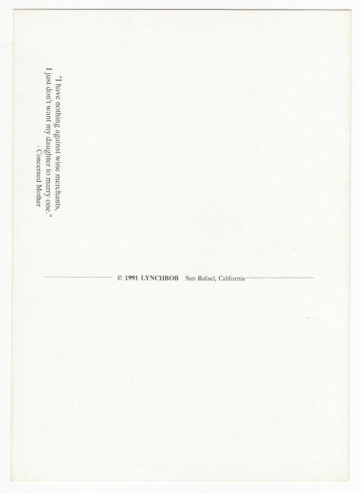 Lynchbob 1991 Wine Post Card