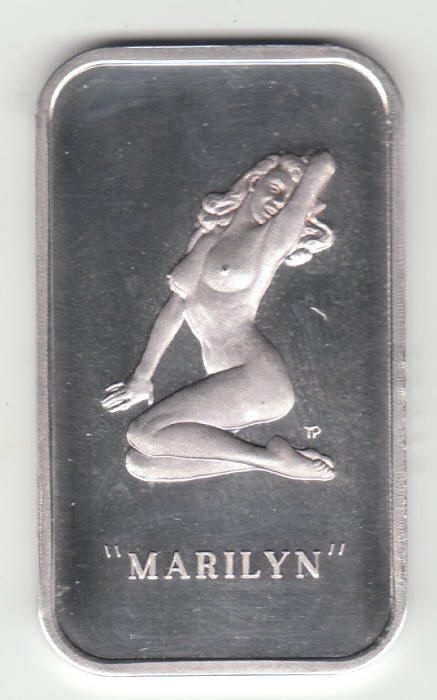 1973 Marilyn Monroe Pure Silver Ingot obverse