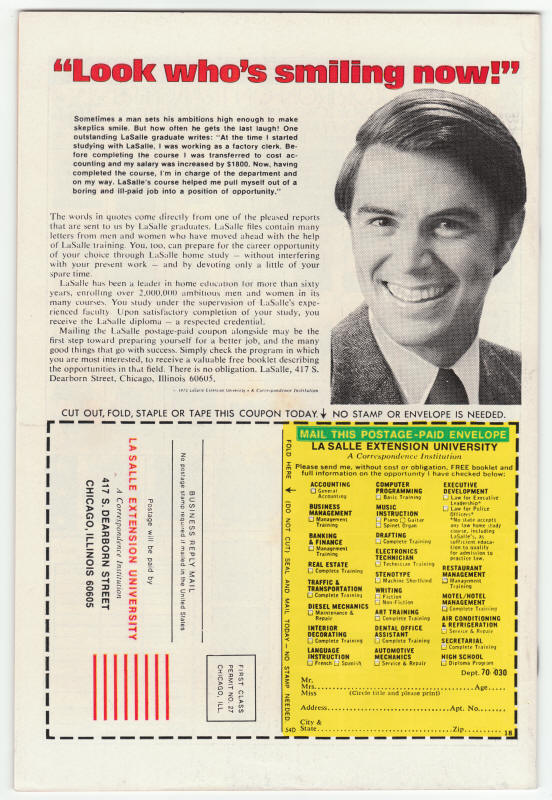 Marvel Chillers #2 back cover