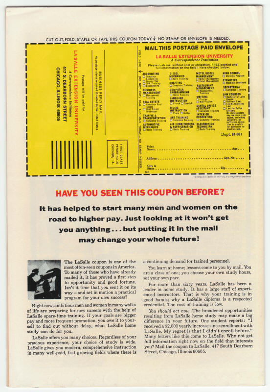 Marvel Feature 12 Thing back cover