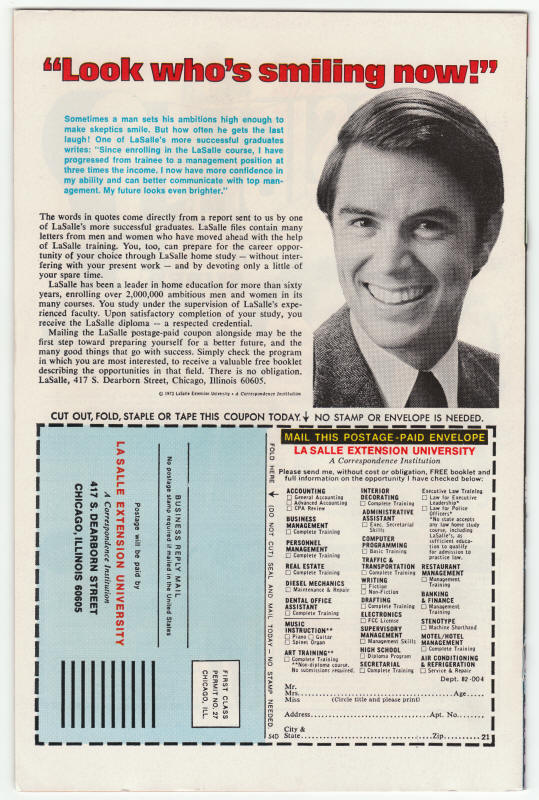 Marvel Feature Volume 2 #7 back cover