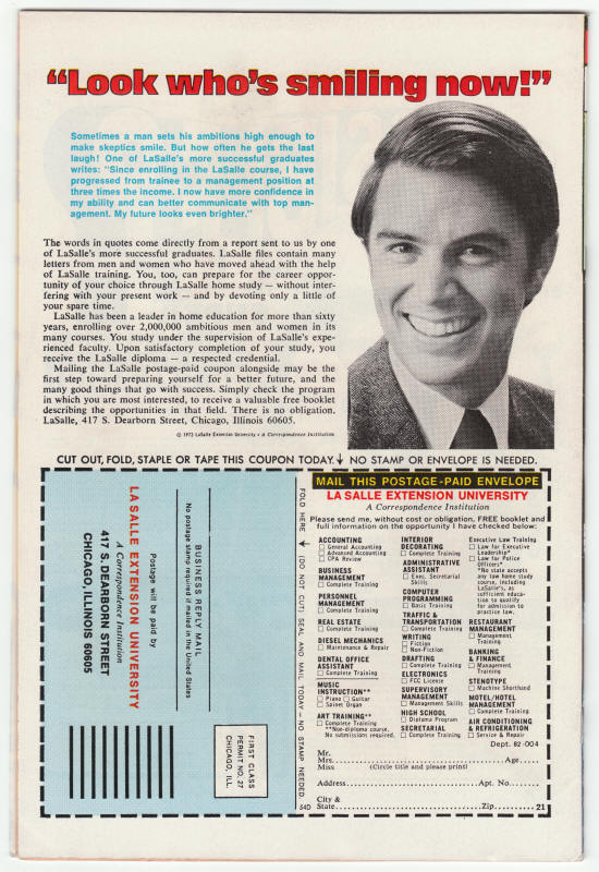 Marvel Feature Volume 2 #7 back cover